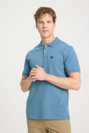 تی شرت آبی مردانه رگولار یقه پولو پنبه (نخی) کد 820168628