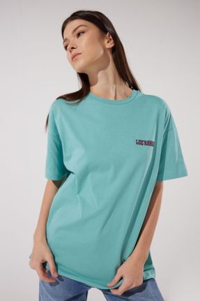 تی شرت سبز زنانه لش پنبه (نخی) کد 674426914