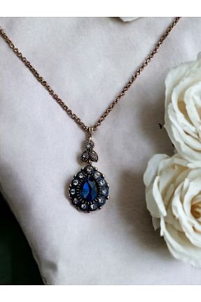 گردنبند جواهر آبی زنانه زیرکن FAYRA ACCESSORIES - کد 840826515