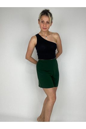 شلوارک و برمودا سبز زنانه فاق بلند Yasminyes - کد 822334821