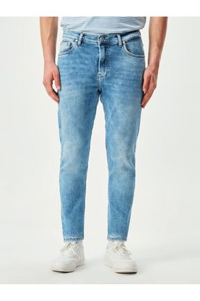 شلوار جین آبی مردانه پاچه تنگ جین استاندارد کد 101871484