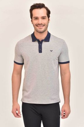 تی شرت طوسی مردانه رگولار یقه پولو پنبه (نخی) پوشاک ورزشی کد 40273530