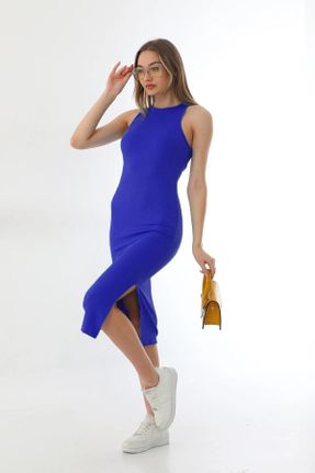 لباس آبی زنانه بافت پنبه (نخی) قلمی کد 335668122
