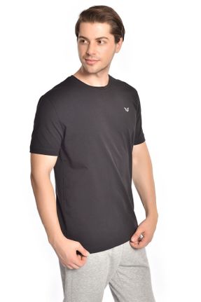 تی شرت مشکی مردانه رگولار یقه گرد پنبه (نخی) بیسیک کد 106417545