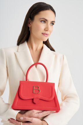 کیف دوشی قرمز زنانه چرم مصنوعی کد 155181973
