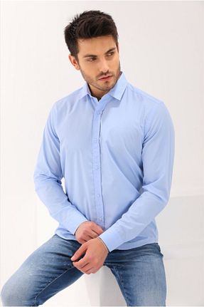 پیراهن آبی مردانه رگولار Catto Peak - کد 838826904