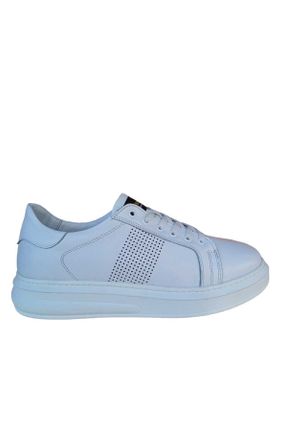کفش کژوال سفید مردانه چرم طبیعی پاشنه کوتاه ( 4 - 1 cm ) پاشنه ساده کد 835875540
