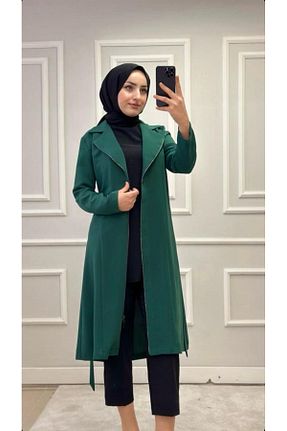 کلاه و ابایا سبز زنانه بافتنی elif çelikay - کد 824542669