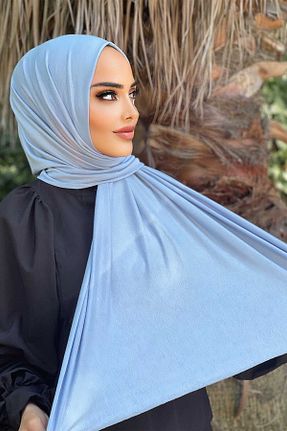 شال آبی زنانه پنبه ای feronis - کد 769315689