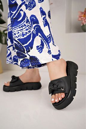 دمپائی مشکی زنانه پاشنه تخت Demashoes - کد 735202917
