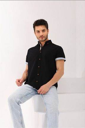 پیراهن مشکی مردانه رگولار Catto Peak - کد 838321676