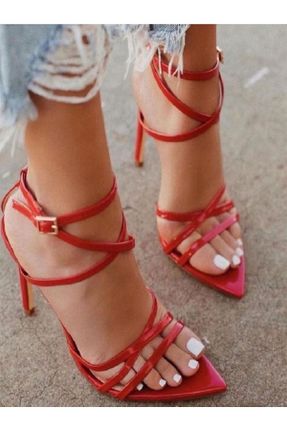 کفش پاشنه بلند کلاسیک قرمز زنانه چرم لاکی پاشنه نازک پاشنه بلند ( +10 cm) کد 835499339