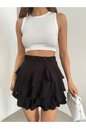 دامن مشکی زنانه پارچه Fav Style - کد 841097766