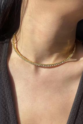 گردنبند جواهر طلائی زنانه سنگی کد 841090519