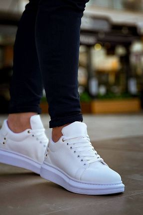 کفش اسنیکر سفید مردانه بند دار Rozero Shoes - کد 841126390