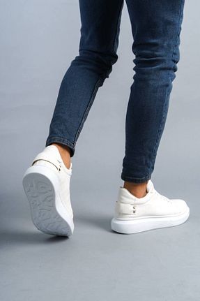 کفش اسنیکر سفید مردانه بند دار Rozero Shoes - کد 841149733