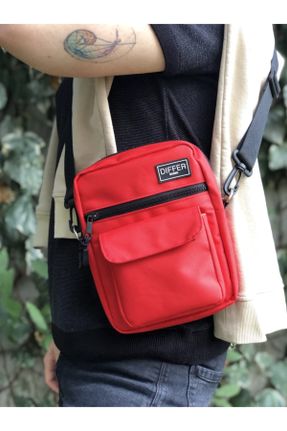 کیف دوشی قرمز زنانه پارچه نساجی کد 123219779