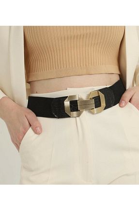 کمربند مشکی زنانه چرم مصنوعی Playaks - کد 123398570
