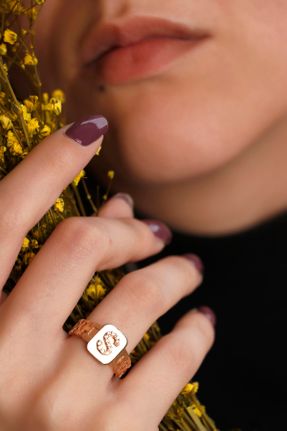 انگشتر جواهر طلائی زنانه روکش طلا کد 123634886