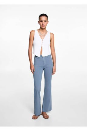 شلوار جین آبی زنانه پاچه رگولار استاندارد کد 787876102