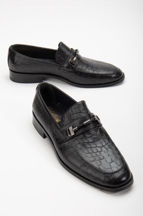 کفش کلاسیک مشکی مردانه چرم طبیعی پاشنه کوتاه ( 4 - 1 cm ) پاشنه ضخیم کد 833123926