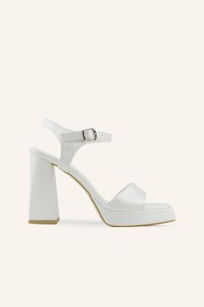 کفش مجلسی سفید زنانه پاشنه بلند ( +10 cm) پاشنه پلت فرم کد 305278185