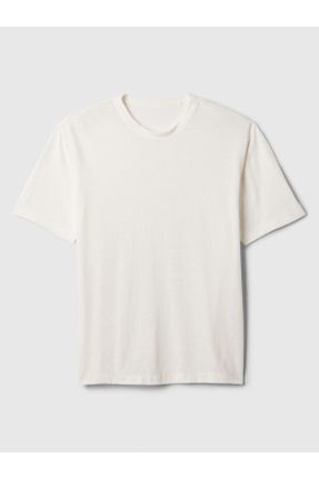 تی شرت سفید مردانه رگولار یقه گرد کد 834045356