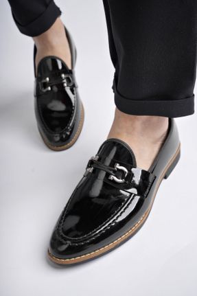 کفش کلاسیک مشکی مردانه چرم مصنوعی پاشنه کوتاه ( 4 - 1 cm ) پاشنه ساده کد 35818455