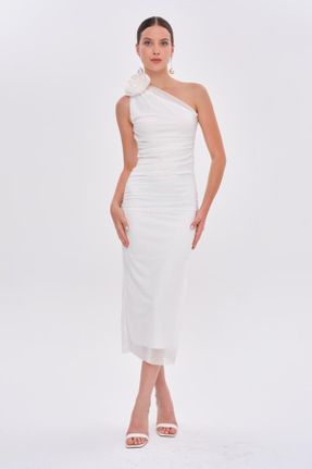 لباس سفید زنانه بافتنی رگولار کد 836353414