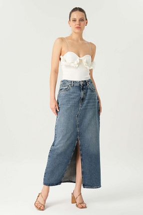 دامن آبی زنانه پارچه CROSS JEANS - کد 839408567