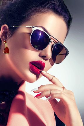 گوشواره جواهر قرمز منجق PSGT - کد 841244709