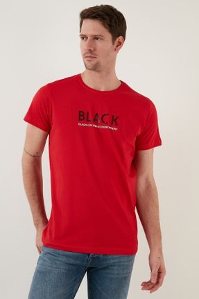 تی شرت قرمز مردانه اسلیم فیت یقه گرد کد 635318601