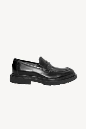 کفش کلاسیک مشکی مردانه چرم طبیعی پاشنه کوتاه ( 4 - 1 cm ) کد 756365374