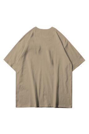 تی شرت طوسی زنانه اورسایز یقه گرد تکی کد 250463539
