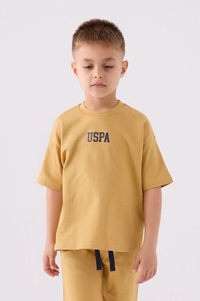 ست بالاتنه و پائین تنه زرد بچه گانه بافت U.S. Polo Assn. - کد 841340202