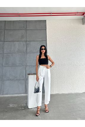 شلوار سفید زنانه لیکرا Butik - کد 841233227