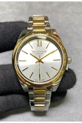 ساعت مچی طلائی زنانه 36 میلی متر Lee Cooper - کد 735677145