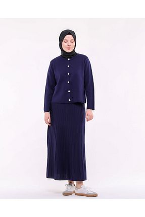 ست بالاتنه و پائین تنه سرمه ای زنانه تریکو ilmek - کد 795273658