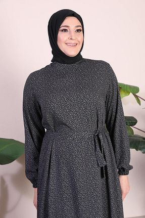 لباس طوسی زنانه ویسکون سایز بزرگ بافتنی کد 790487839