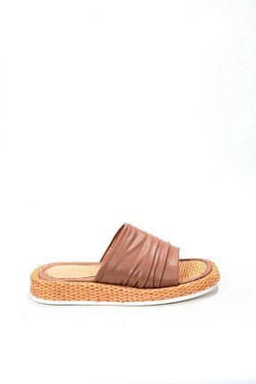 دمپائی قهوه ای زنانه حصیر Elisse Shoes - کد 102987042