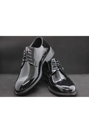کفش کلاسیک مشکی مردانه چرم لاکی پاشنه کوتاه ( 4 - 1 cm ) پاشنه نازک کد 841353140
