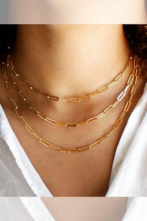 گردنبند جواهر طلائی زنانه روکش طلا M Miel - کد 841347495