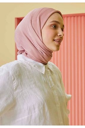 روسری صورتی پلی استر Hint İpek - کد 744393157