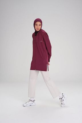 سوئیشرت حجاب بنفش زنانه مخلوط پلی استر Haşema - کد 841449942