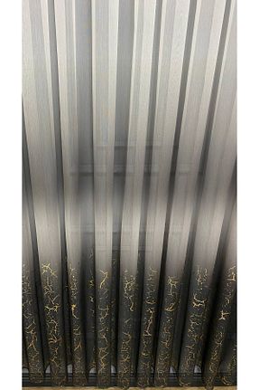 پرده توری طوسی ریل دار farbateks - کد 828601820