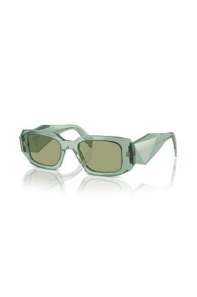عینک آفتابی سبز زنانه 49 UV400 آستات مات مستطیل کد 837130361