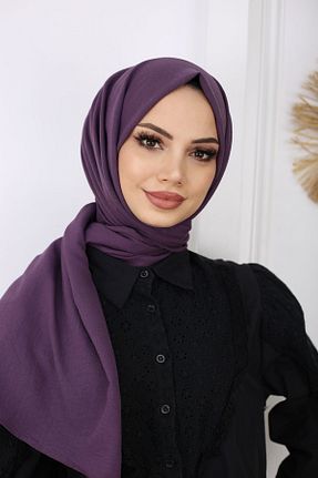 شال بنفش زنانه پنبه ای Diella - کد 788170620
