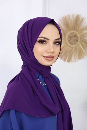 شال بنفش زنانه Medine İpeği Diella - کد 788379512