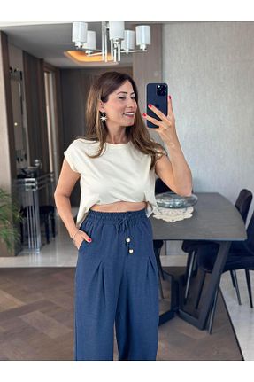 بلوز بژ زنانه ساده Forlady4 - کد 832803135