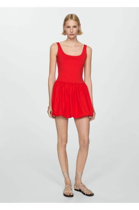 لباس قرمز زنانه بافت رگولار کد 822181495